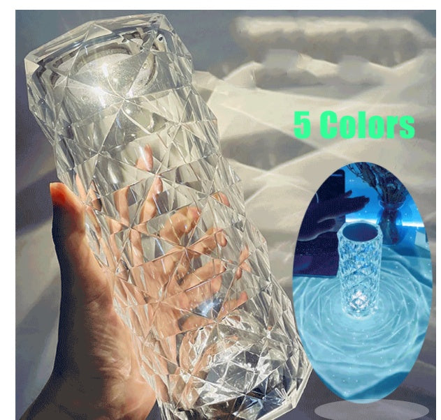 Crystal Touch Lamp - USB Color-Changing Bedside Night Light