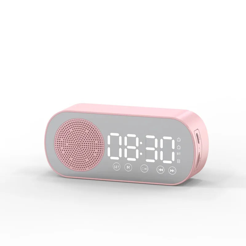 Mirror LED Alarm Clock with Bluetooth Speaker