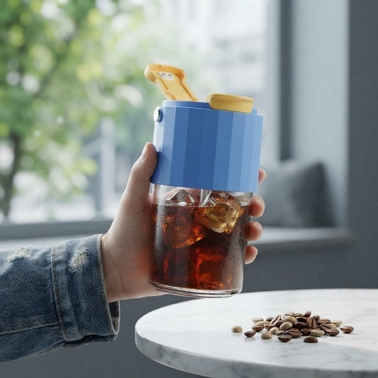Cold Brew Coffee Cup in use