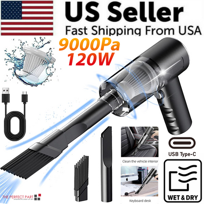 Cordless Handheld Car Vacuum - 120W Portable Mini Vacuum