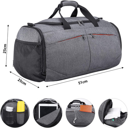 Gym Duffel Bag with Shoe Compartment