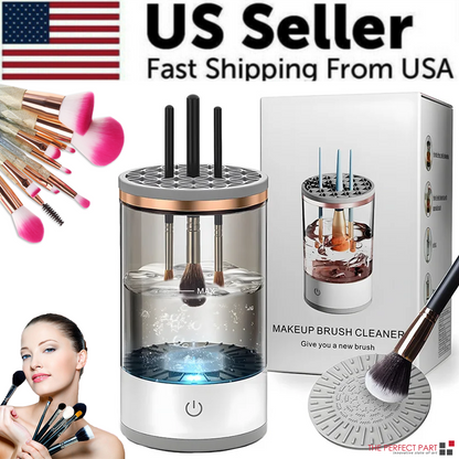 Electric Makeup Brush Cleaner - Wash and Dry Brushes in Seconds