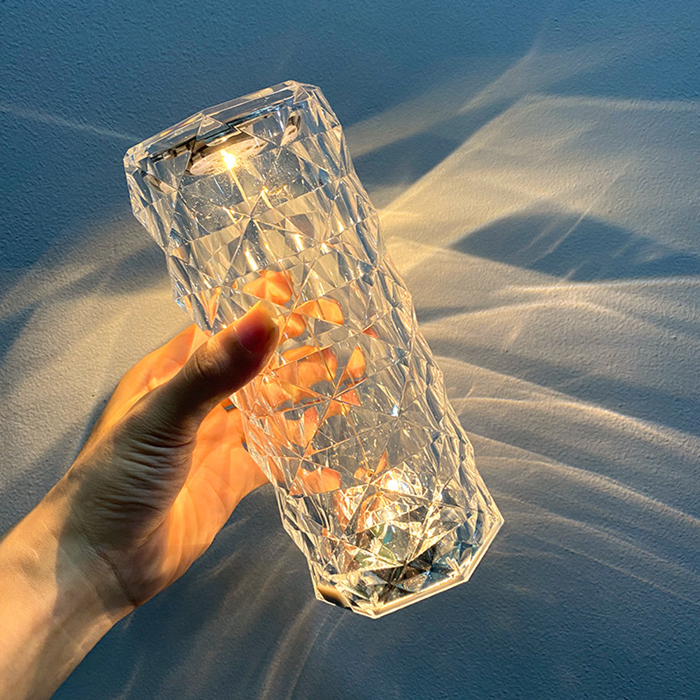 Crystal Touch Lamp - USB Color-Changing Bedside Night Light