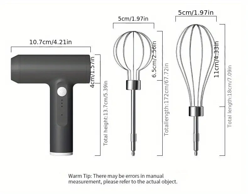Cordless Rechargeable Hand Mixer