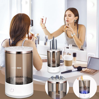 Electric Makeup Brush Cleaner - Wash and Dry Brushes in Seconds