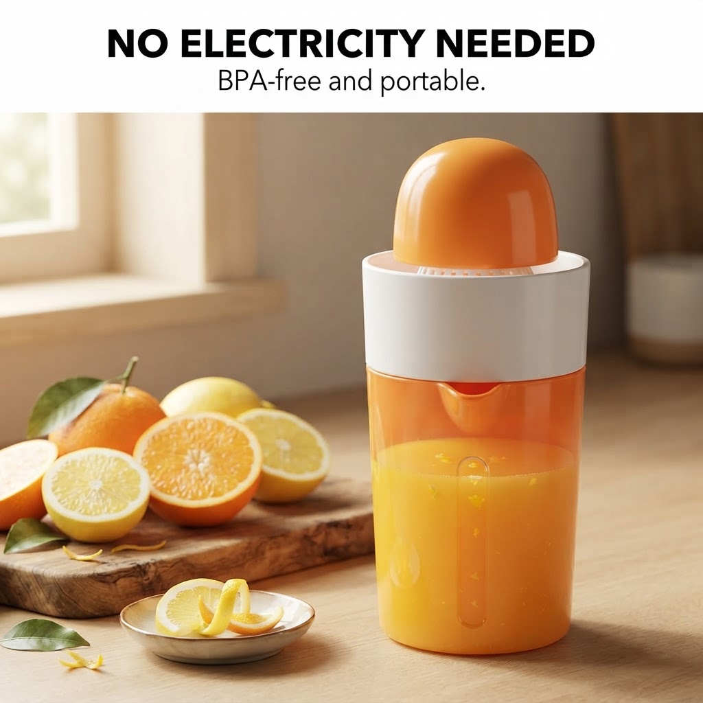 Manual Citrus Juicer Cup - No electricity needed