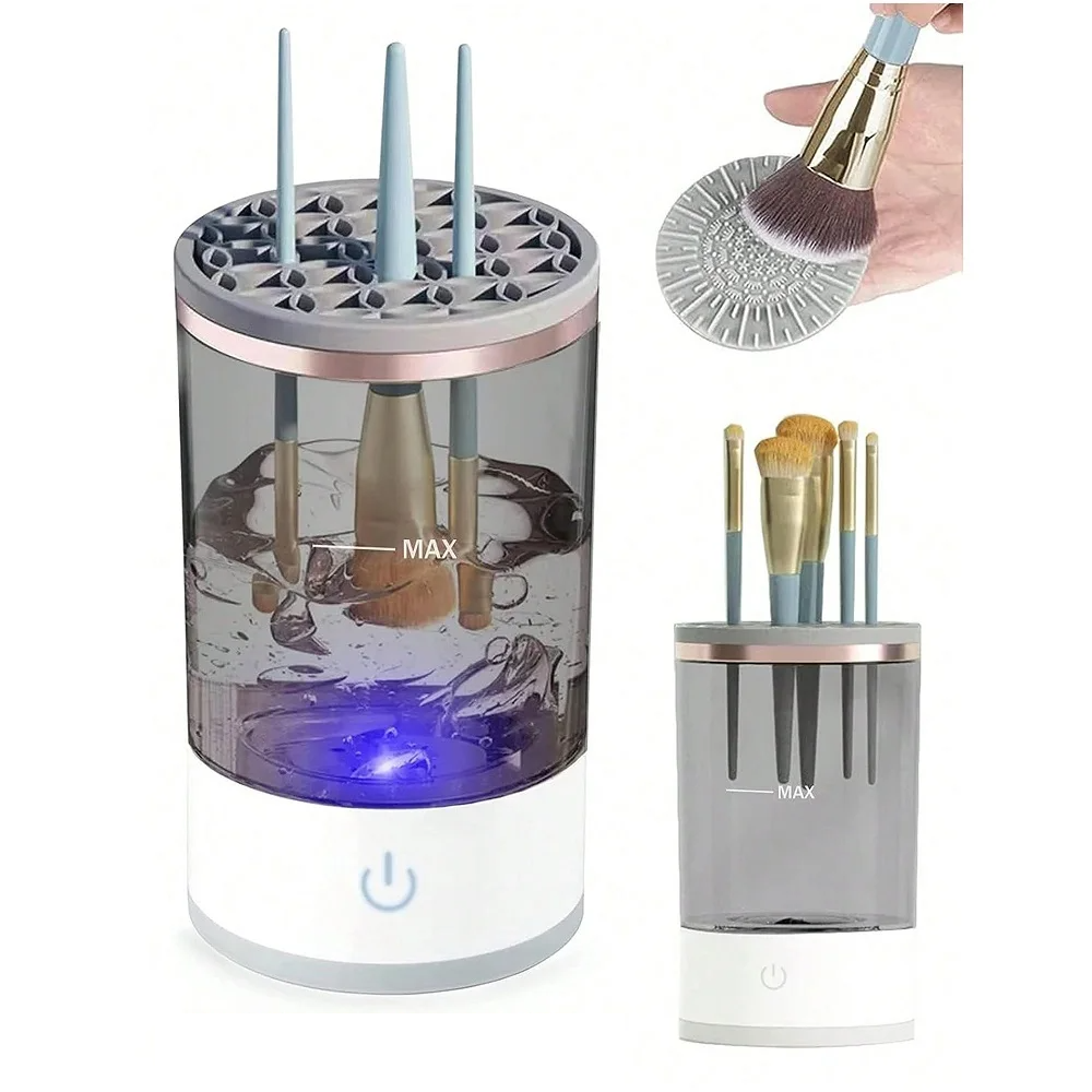 Electric Makeup Brush Cleaner - Wash and Dry Brushes in Seconds
