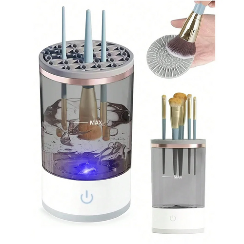 Electric Makeup Brush Cleaner - Wash and Dry Brushes in Seconds