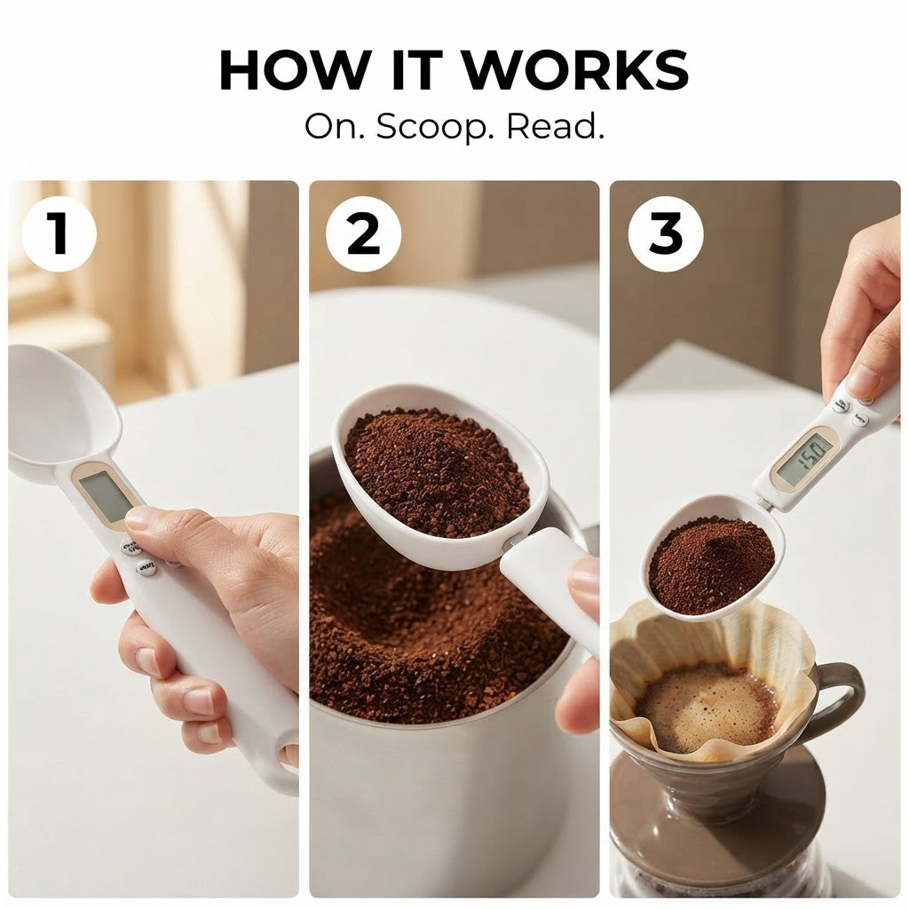 Digital Measuring Spoon Scale - How it works