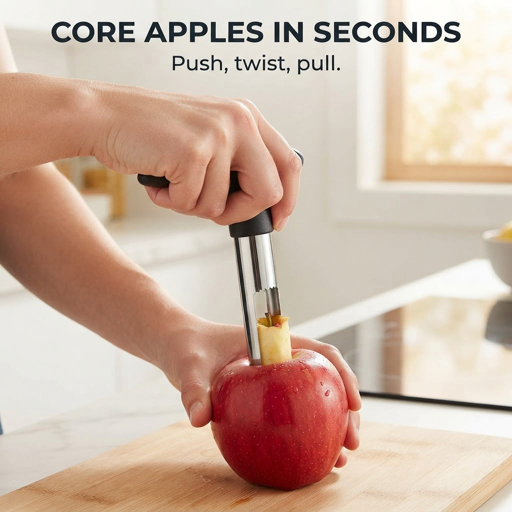 Stainless Steel Apple Corer - Core apples in seconds