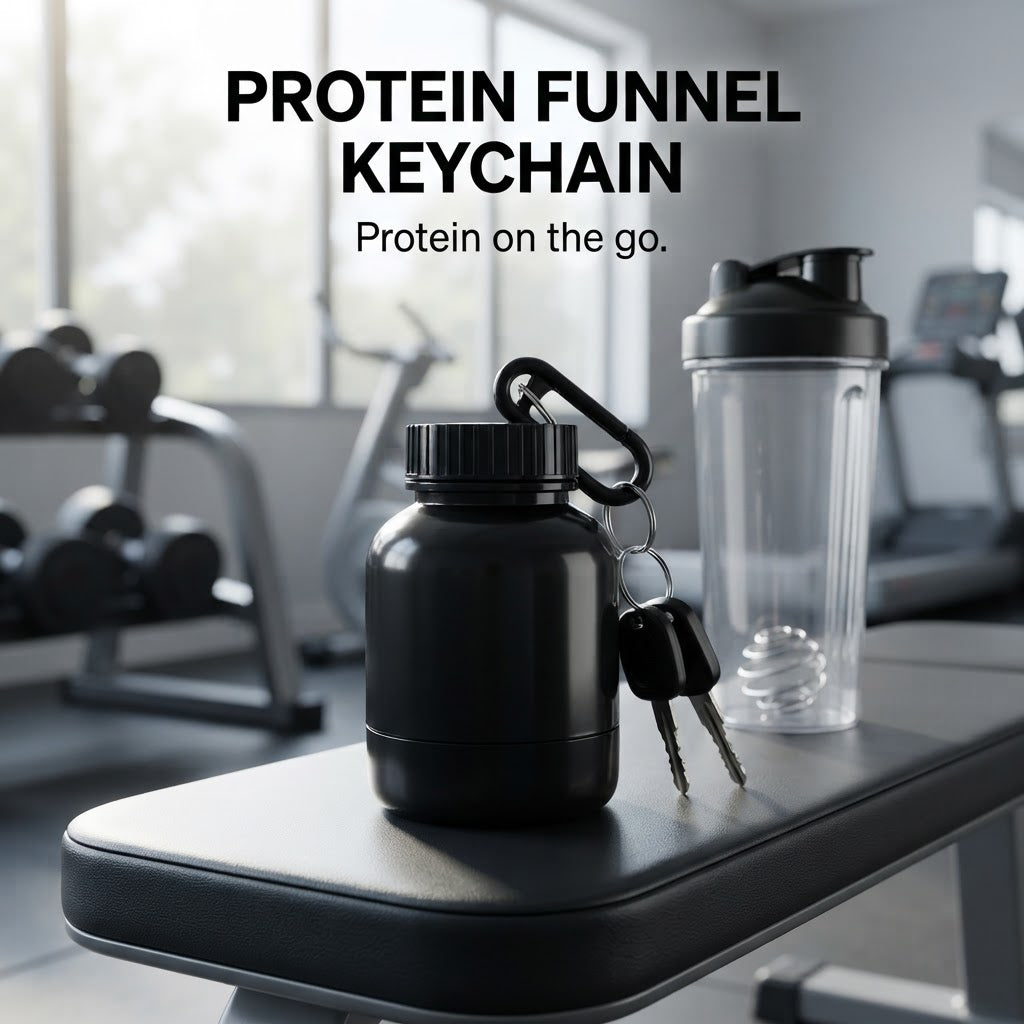 Protein Powder Funnel Keychain