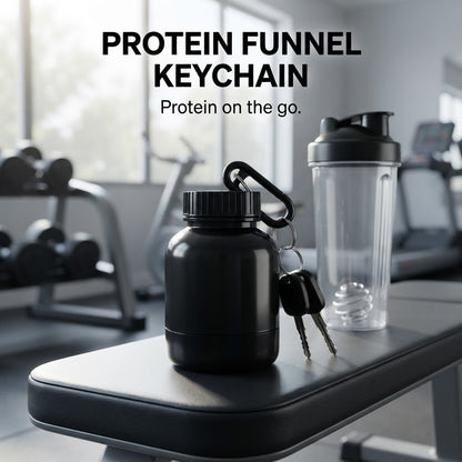 Protein Powder Funnel Keychain