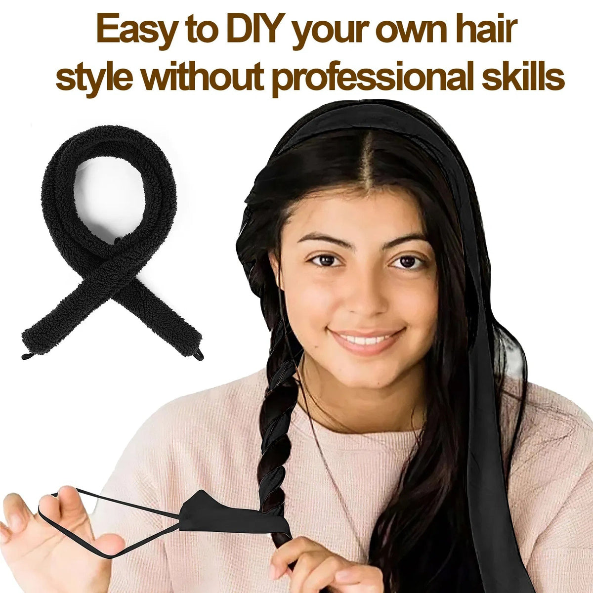 Satin Heatless Curling Rod - Overnight No-Heat Curls