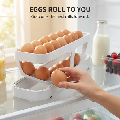 Fridge Egg Holder - Eggs roll to you