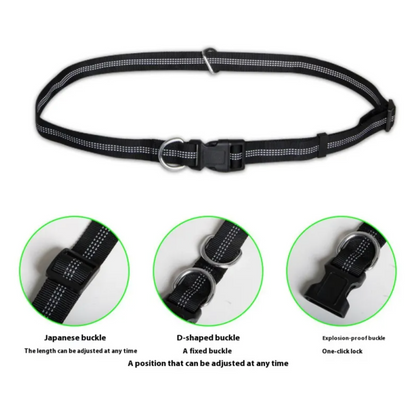 Hands-Free Reflective Dog Leash with Waist Pouch