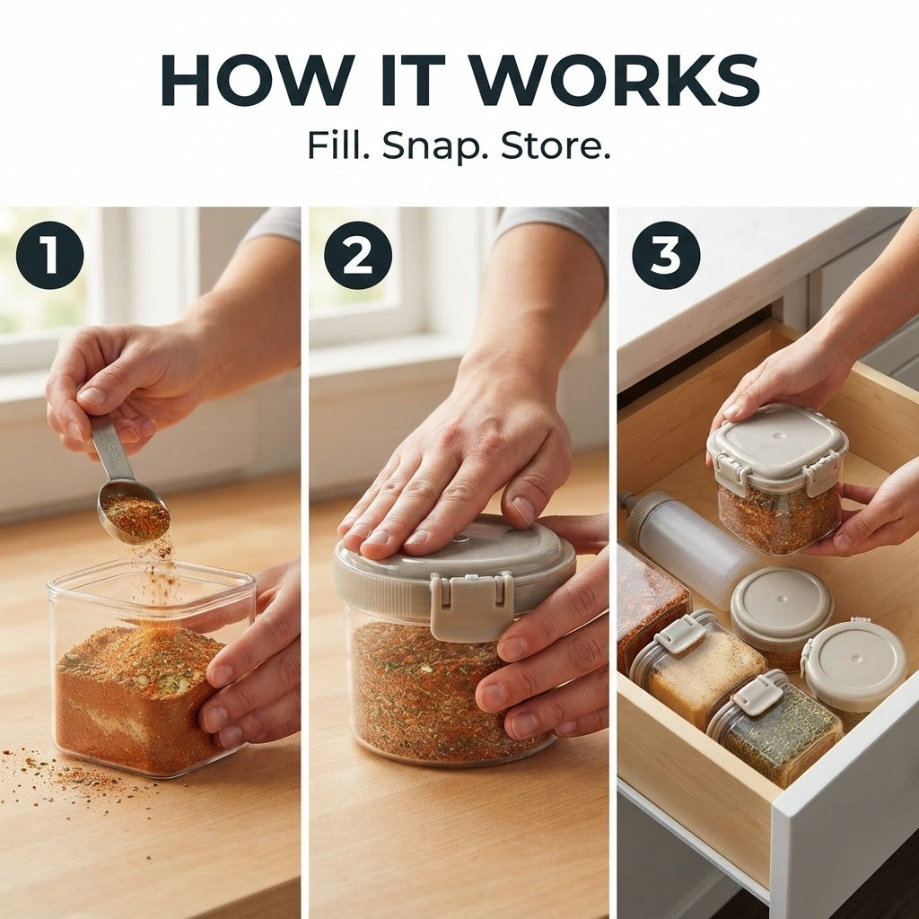 Airtight Seasoning Box - How it works