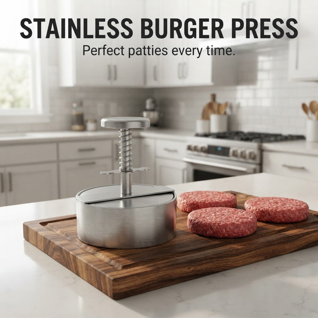 Stainless Steel Burger Press