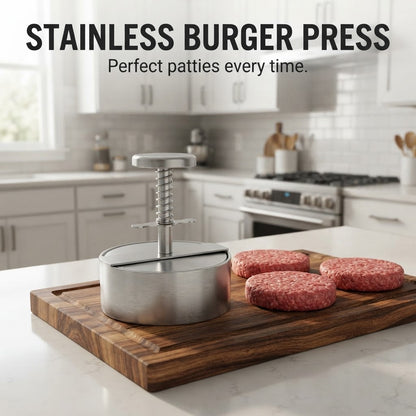 Stainless Steel Burger Press