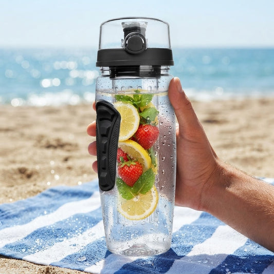 Fruit Infuser Water Bottle in use