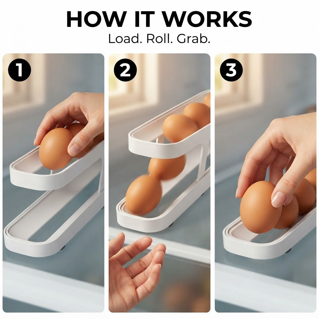 Fridge Egg Holder - How it works