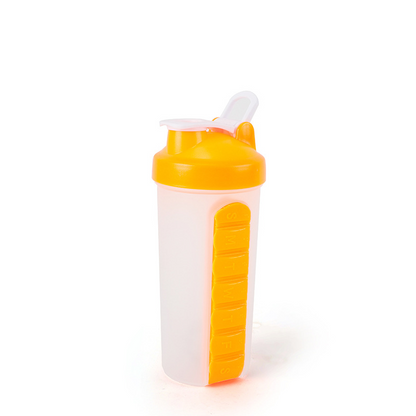 2-in-1 Protein Shaker with 7-Day Pill Organizer