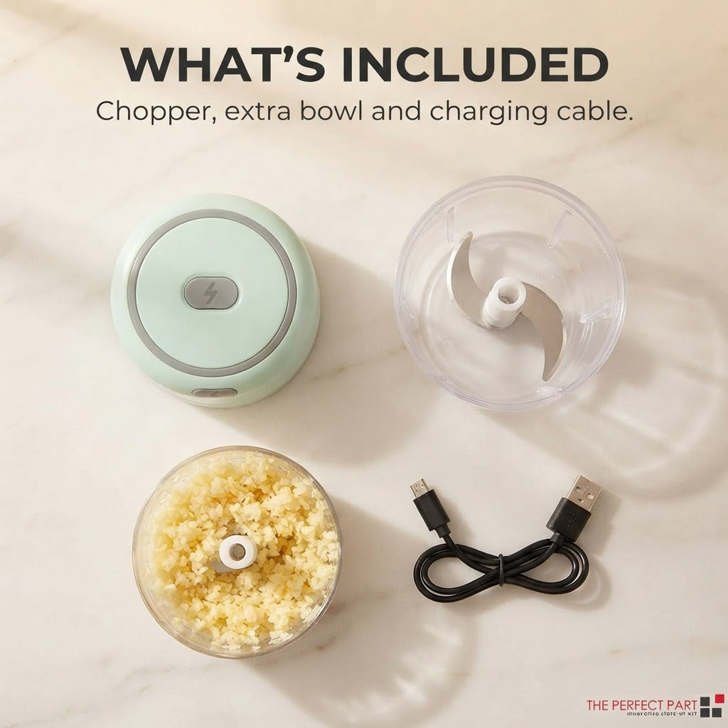 Cordless Electric Garlic & Veggie Chopper - What's included