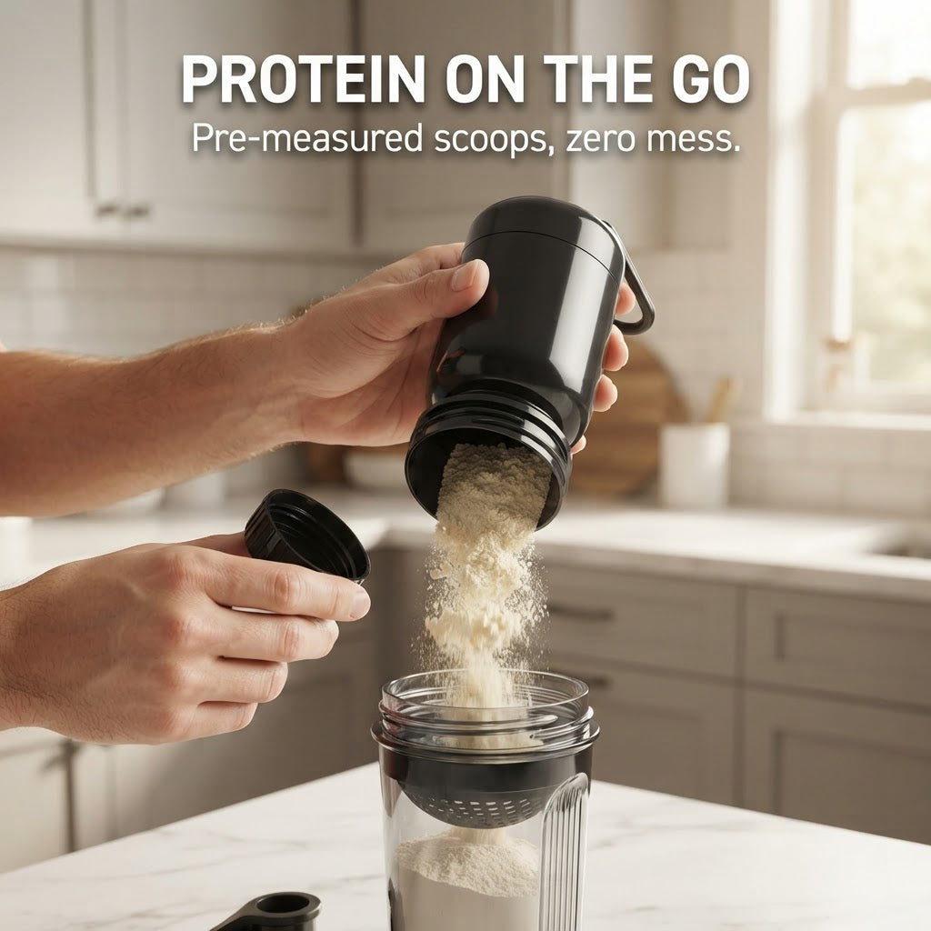 Protein Powder Funnel Keychain - Protein on the go