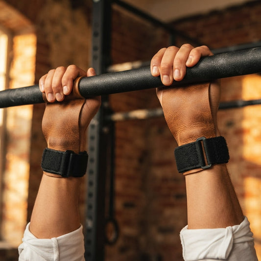Leather Weightlifting Hand Grips (Pair)