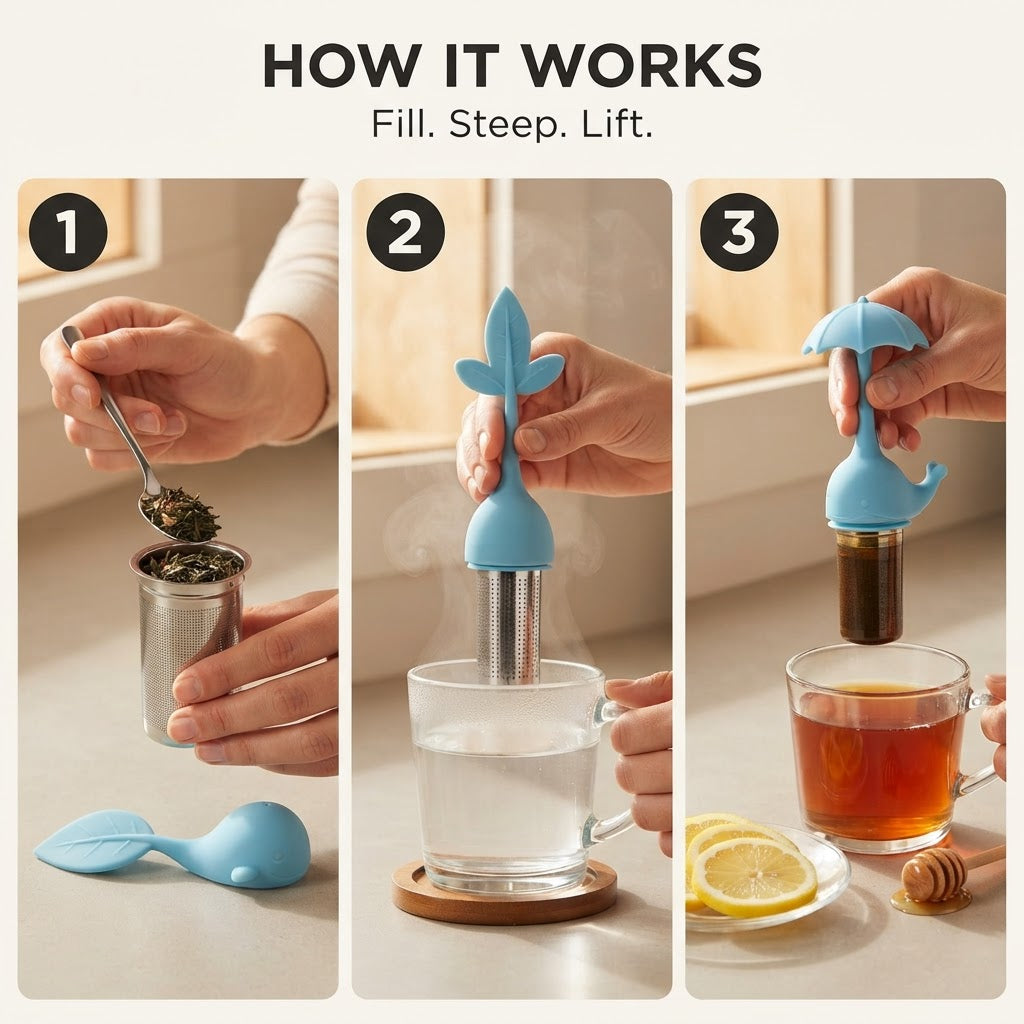 Silicone Tea Infuser - How it works