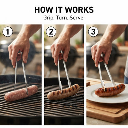 Stainless Steel Grill Tongs - How it works