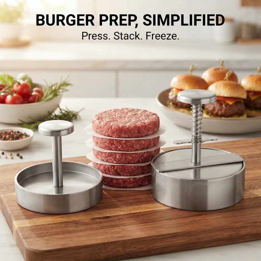 Stainless Steel Burger Press - Burger prep, simplified