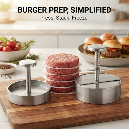 Stainless Steel Burger Press - Burger prep, simplified