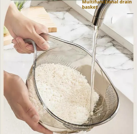 3-in-1 Rice Washer & Drain Basket