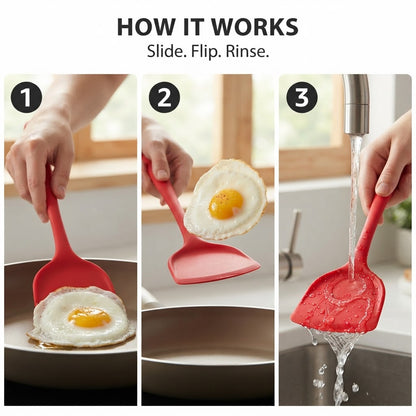 Heat-Resistant Silicone Spatula - How it works