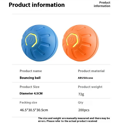Smart Interactive Pet Ball - Rolls & Bounces on Its Own