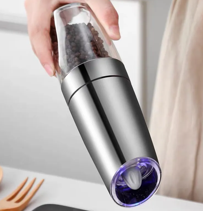 Electric Gravity Pepper Grinder - Flip to Grind