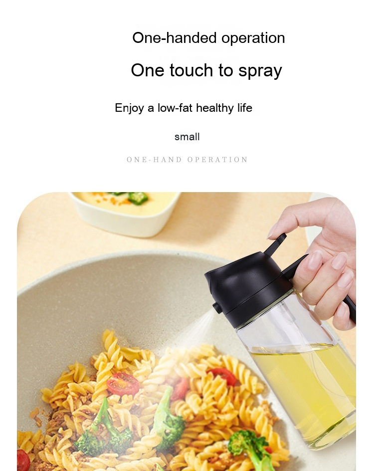 2-in-1 Glass Oil Dispenser & Sprayer