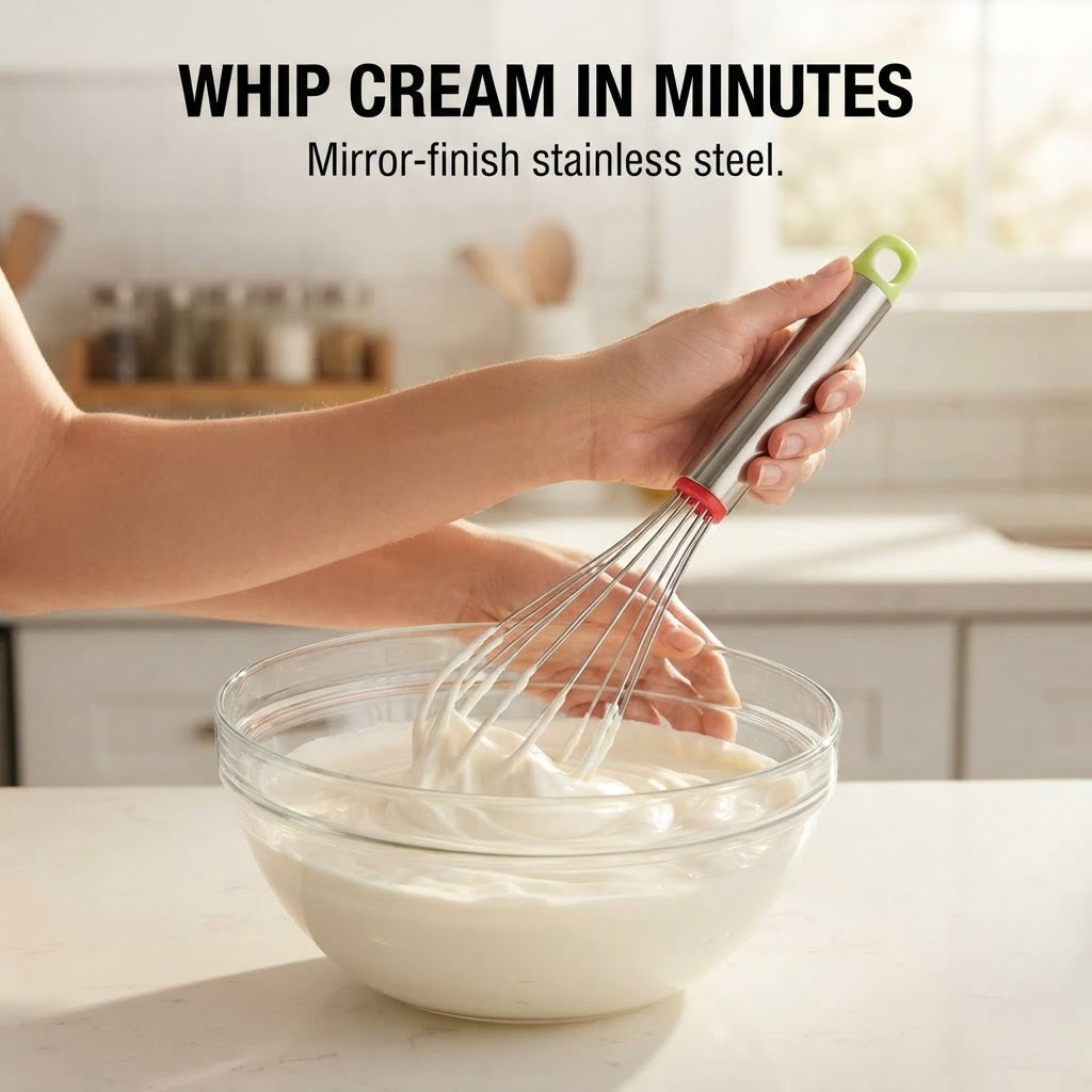 Stainless Steel Whisk - Whip cream in minutes