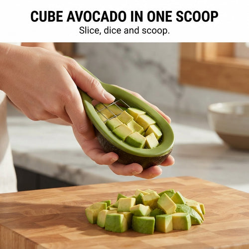 Fruit Peeler & Cutter - Cube avocado in one scoop