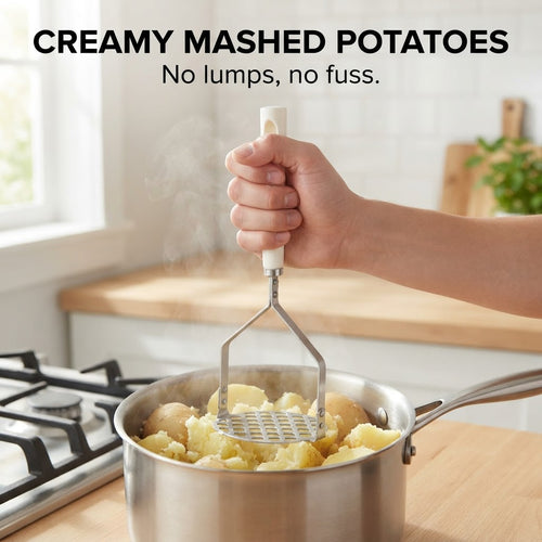 Stainless Steel Potato Masher - Creamy mashed potatoes