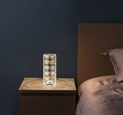 Crystal Touch Lamp - USB Color-Changing Bedside Night Light