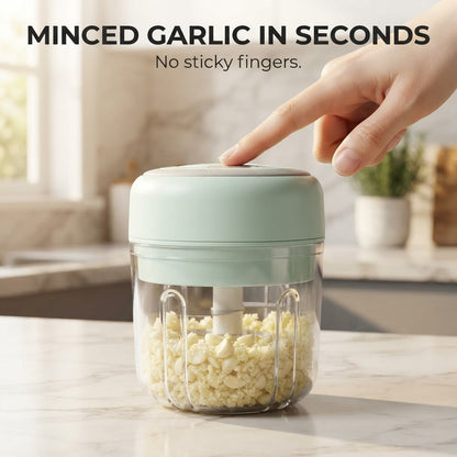 Cordless Electric Garlic & Veggie Chopper - Minced garlic in seconds