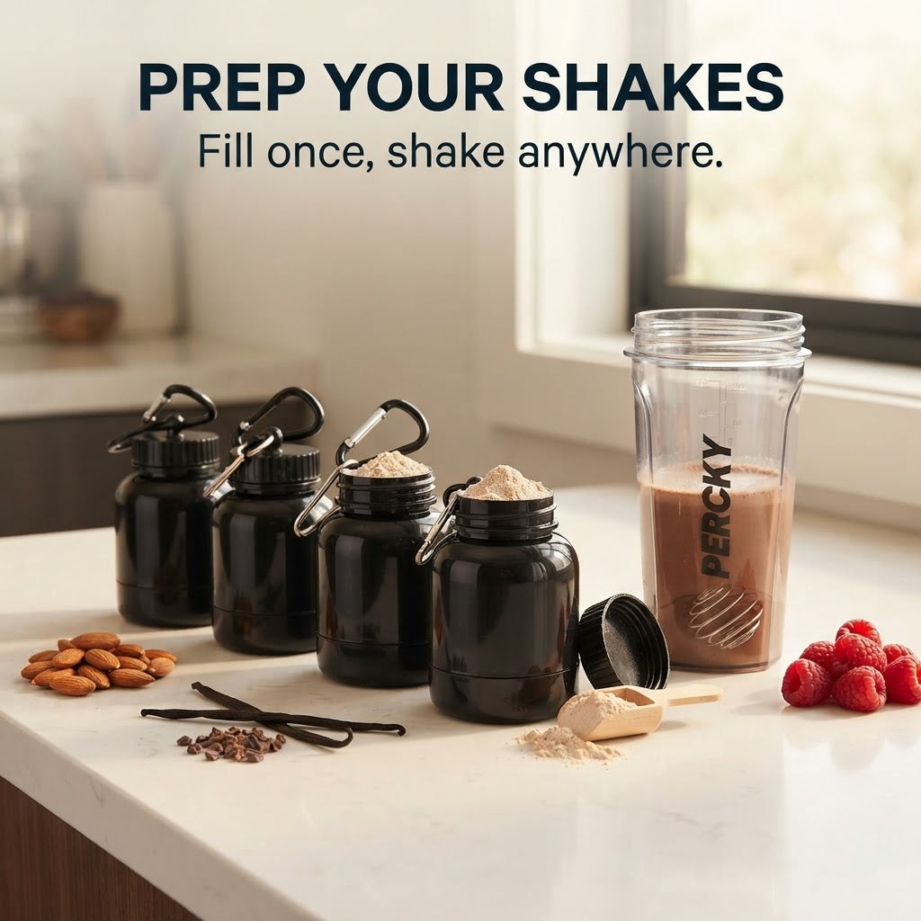 Protein Powder Funnel Keychain - Prep your shakes