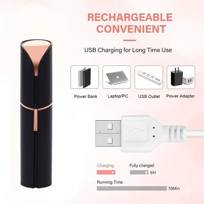 Rechargeable Facial Hair Remover with LED Light