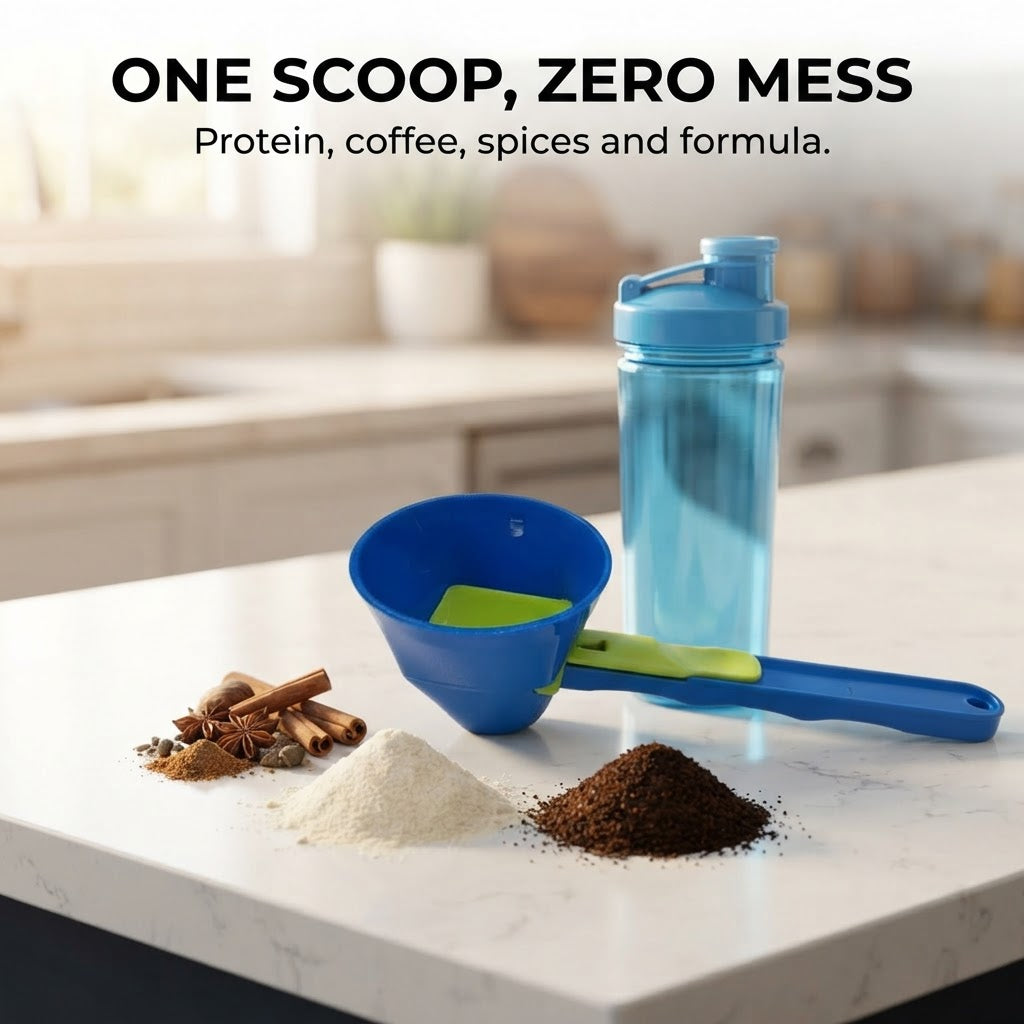 Measuring Spoon Funnel - One scoop, zero mess