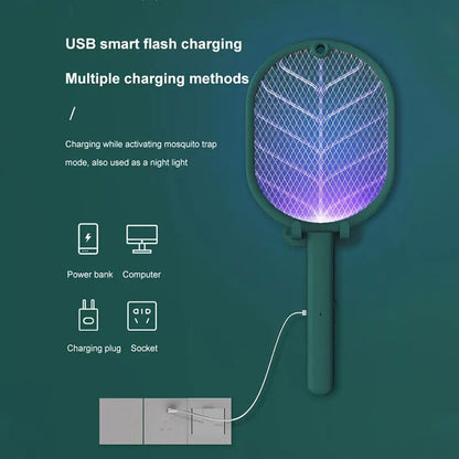 2-in-1 Rechargeable Bug Zapper Racket & Lamp