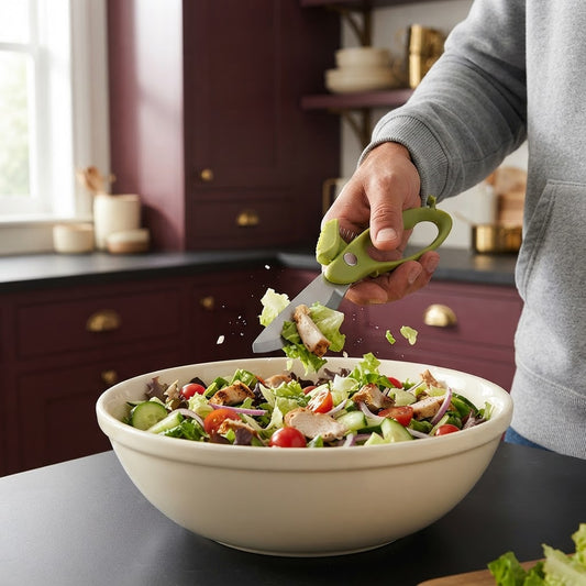 Salad Chopper Scissors - Chop Right in the Bowl