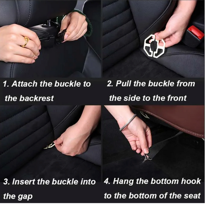 Back Seat Car Organizer with Foldable Tray
