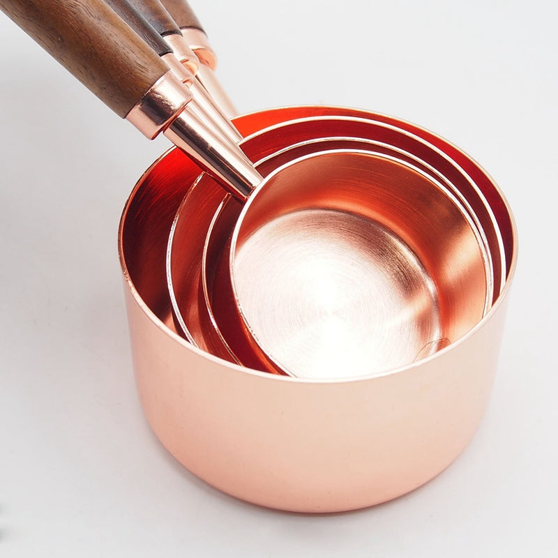 Copper Measuring Cups & Spoons Set (8-Piece)