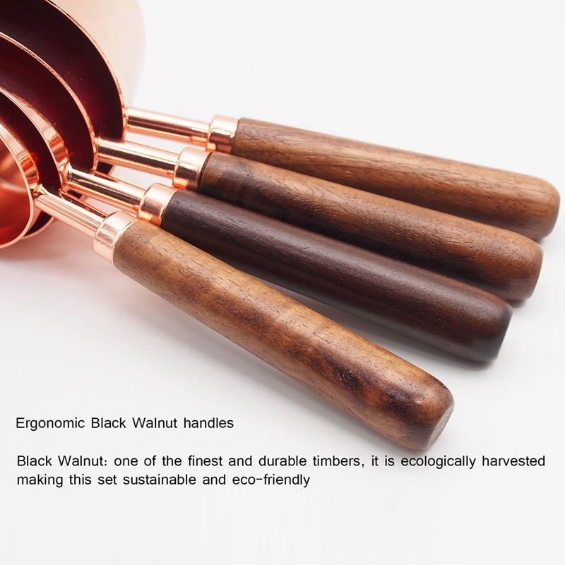 Copper Measuring Cups & Spoons Set (8-Piece)